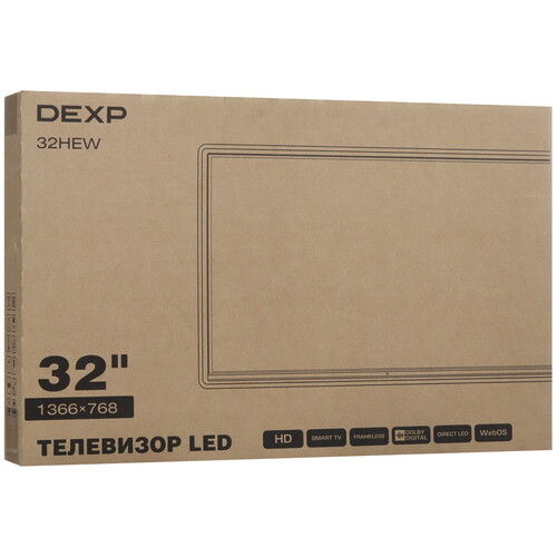 Купить 32" (81 см) Телевизор DEXP 32HEW черный  5466192. Характеристики, отзывы и цены в Донецке