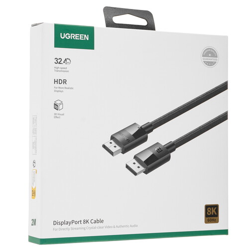 Купить Кабель однонаправленный Ugreen DisplayPort - DisplayPort, 2 м  9983742. Характеристики, отзывы и цены в Донецке
