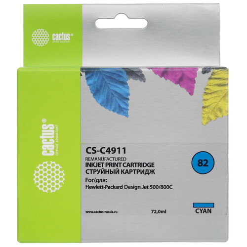 Купить Картридж Cactus CS-C4911 голубой  7942600. Характеристики, отзывы и цены в Донецке