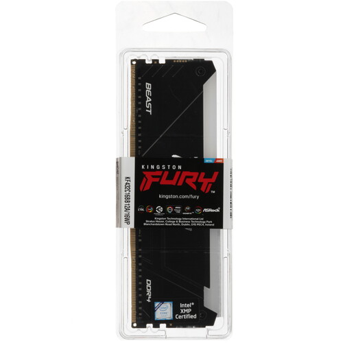 Купить Оперативная память Kingston FURY Beast Black RGB [KF432C16BB12A/16WP] 16 ГБ  5638520. Характеристики, отзывы и цены в Донецке