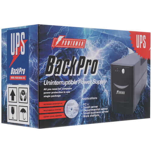 Купить ИБП Powerman BackPro 650 Plus  9908200. Характеристики, отзывы и цены в Донецке