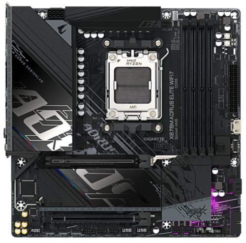 Купить Материнская плата GIGABYTE X870M AORUS ELITE WIFI7  5633325. Характеристики, отзывы и цены в Донецке