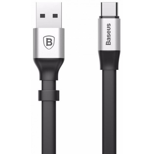 Купить Кабель плоский Baseus USB Type-C - USB 2.0 Type-A черный 0.23 м  5627468. Характеристики, отзывы и цены в Донецке