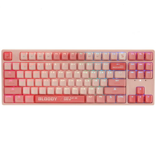 Купить Клавиатура проводная A4Tech Bloody S87 Energy [S87 USB  ENERGY PINK]  5439862. Характеристики, отзывы и цены в Донецке