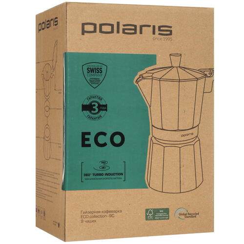 Купить Гейзерная кофеварка Polaris ECO-9С фиолетовый  5438832. Характеристики, отзывы и цены в Донецке