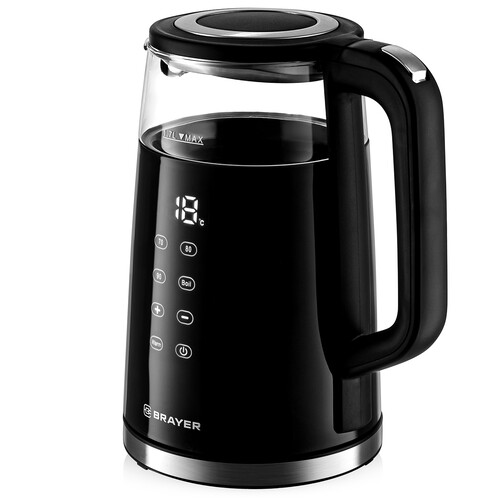 Купить Электрочайник BRAYER BR1037 черный  9987393. Характеристики, отзывы и цены в Донецке