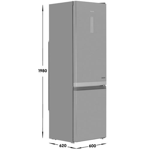 Купить Холодильник с морозильником  Hotpoint HT 7201I MX O3 серебристый  5423991. Характеристики, отзывы и цены в Донецке