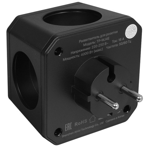 Купить Разветвитель AGNI TP-WJ4E-black черный  9354099. Характеристики, отзывы и цены в Донецке