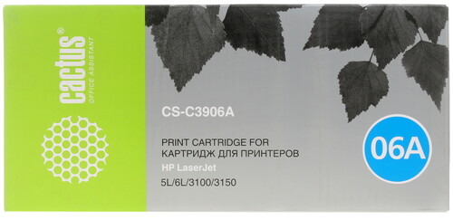 Купить Картридж лазерный Cactus CS-C3906A черный, с чипом  7939229. Характеристики, отзывы и цены в Донецке