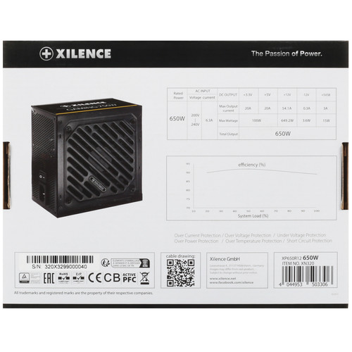 Купить Блок питания Xilence Gaming series XN320 650W [XP650R12] черный  5417070. Характеристики, отзывы и цены в Донецке