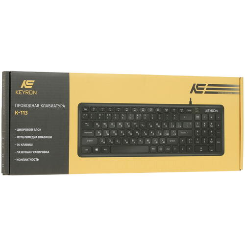 Купить Клавиатура проводная KEYRON K-113  4765300. Характеристики, отзывы и цены в Донецке