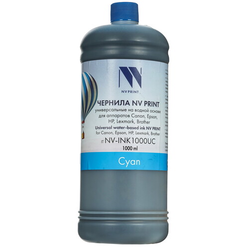 Купить Чернила водорастворимые NV Print NV-INK1000UC голубой  9133601. Характеристики, отзывы и цены в Донецке