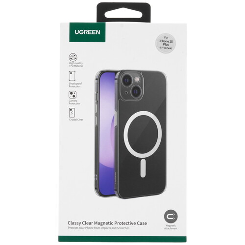 Купить Накладка  Ugreen LP726 для Apple iPhone 15 Plus прозрачный  9155111. Характеристики, отзывы и цены в Донецке