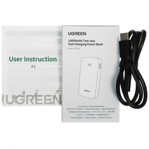 Купить Портативный аккумулятор Ugreen PB502 серый  5494197. Характеристики, отзывы и цены в Донецке