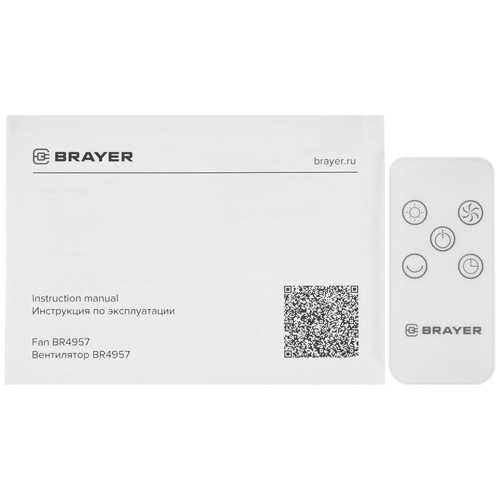 Купить Вентилятор BRAYER 4957BR  белый  5359033. Характеристики, отзывы и цены в Донецке