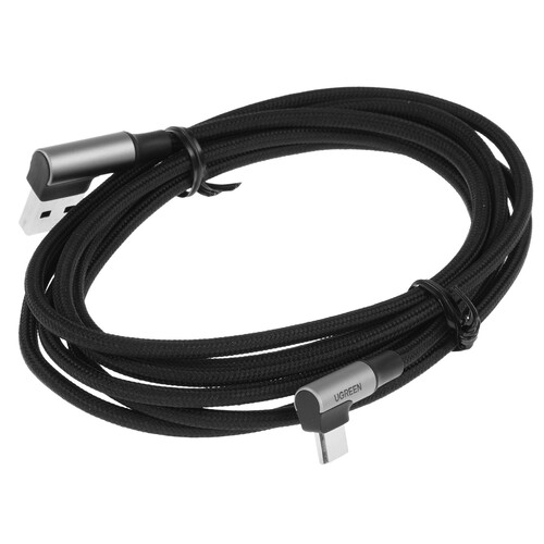 Купить Кабель круглый Ugreen USB Type-C - USB 2.0 Type-A черный 2 м  9983678. Характеристики, отзывы и цены в Донецке
