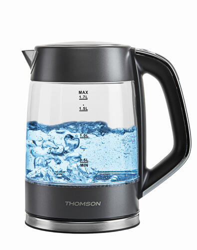 Купить Электрочайник Thomson GLASS K20ES-2002 GRAY серый  9099277. Характеристики, отзывы и цены в Донецке