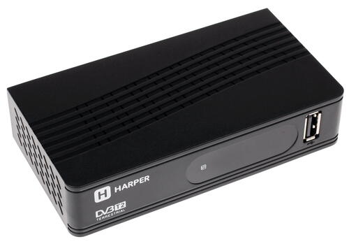 Купить Приставка для цифрового ТВ Harper HDT2-1202 черный  1075221. Характеристики, отзывы и цены в Донецке