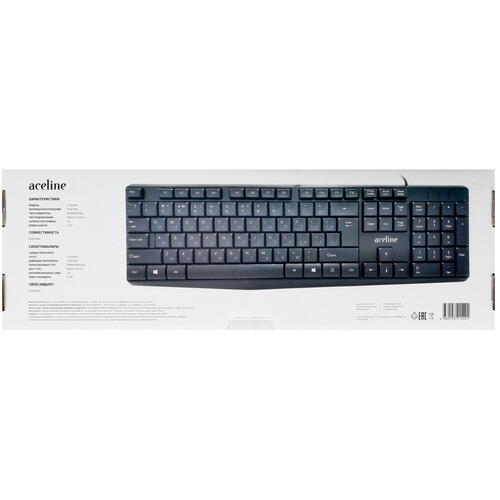 Купить Клавиатура  проводная Aceline K-1204BU  5030046. Характеристики, отзывы и цены в Донецке