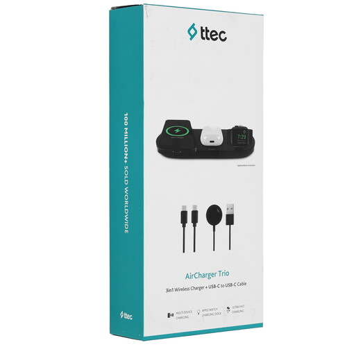 Купить Беспроводное зарядное устройство TTEC AirCharger Trio черный  9157890. Характеристики, отзывы и цены в Донецке