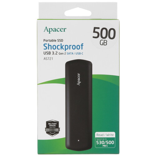 Купить 500 ГБ Внешний SSD Apacer AS721  5449958. Характеристики, отзывы и цены в Донецке