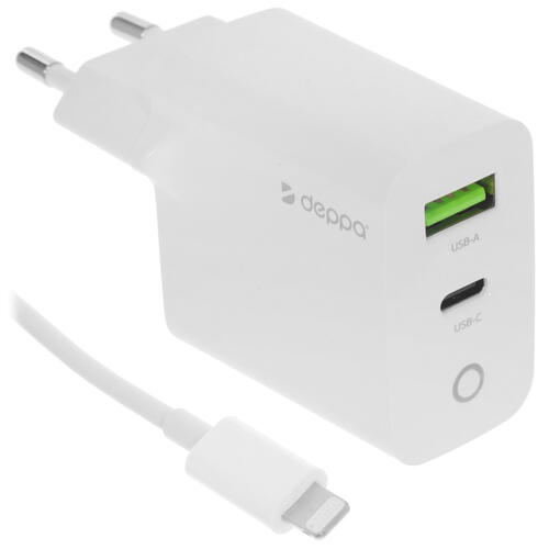 Купить Сетевое зарядное устройство DEPPA 11396 белый  5073607. Характеристики, отзывы и цены в Донецке