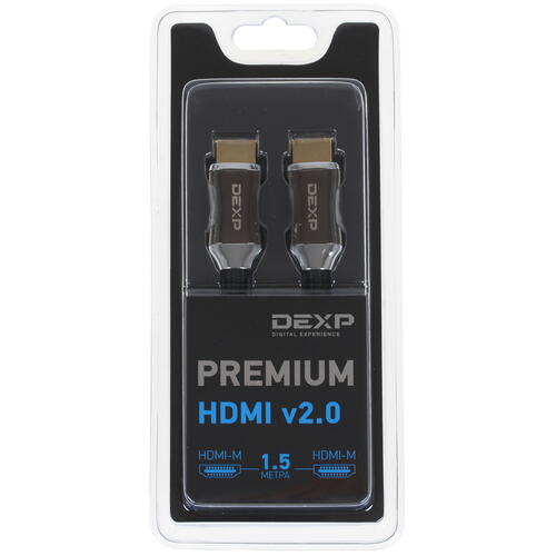 Купить Кабель  DEXP HDMI - HDMI, 1.5 м  1234264. Характеристики, отзывы и цены в Донецке