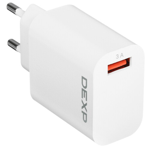Купить Сетевое зарядное устройство DEXP CW15A белый  9144486. Характеристики, отзывы и цены в Донецке