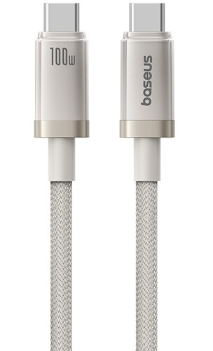 Купить Кабель круглый Baseus USB Type-C - USB Type-C бежевый 2 м  5627729. Характеристики, отзывы и цены в Донецке