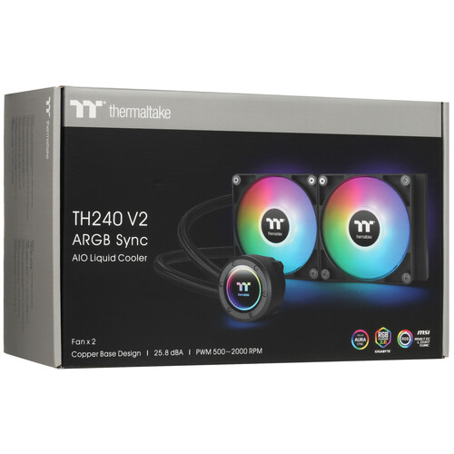 Купить Система охлаждения Thermaltake TH240 V2 ARGB Sync черная  5426596. Характеристики, отзывы и цены в Донецке