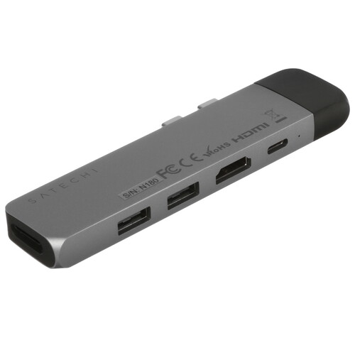 Купить Док-станция Satechi Type-C Pro Hub Adapter with Ethernet серый  9073215. Характеристики, отзывы и цены в Донецке