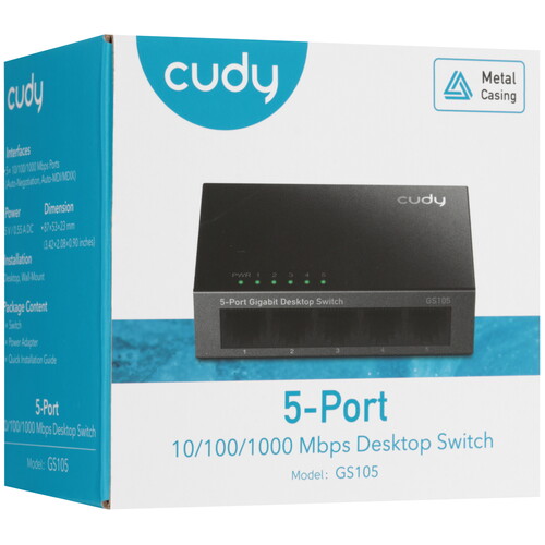 Купить Коммутатор Cudy GS105 4.0  5620765. Характеристики, отзывы и цены в Донецке