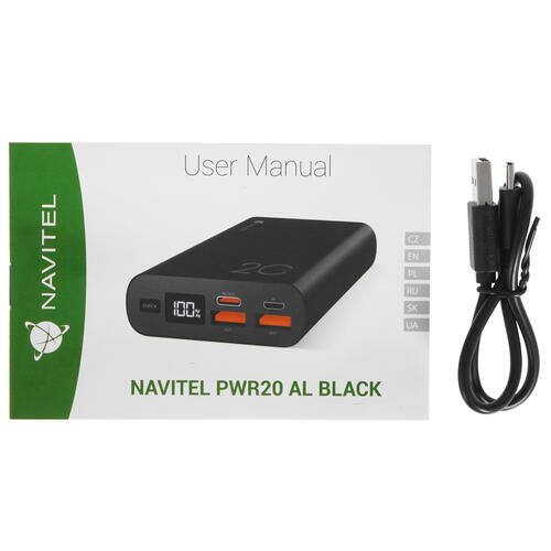 Купить Портативный аккумулятор NAVITEL PWR20 AL черный  5418719. Характеристики, отзывы и цены в Донецке