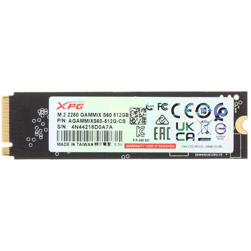 Купить 512 ГБ M.2 NVMe накопитель ADATA XPG GAMMIX S60 [AGAMMIXS60-512G-CS]  5449404. Характеристики, отзывы и цены в Донецке