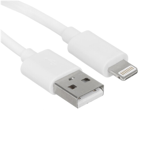 Купить Кабель круглый KingPrice Lightning 8-pin - USB 2.0 Type-A белый 1 м  5608655. Характеристики, отзывы и цены в Донецке