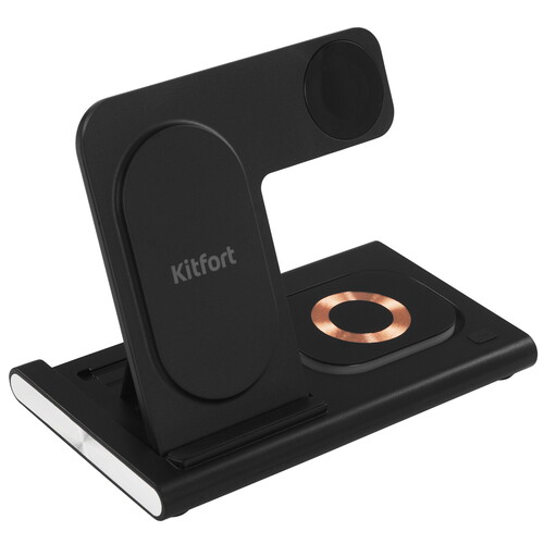 Купить Беспроводное зарядное устройство Kitfort КТ-3753 черный  9283651. Характеристики, отзывы и цены в Донецке