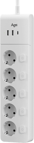 Купить Сетевой фильтр AGNI TP-FI3U5E-C белый  9289366. Характеристики, отзывы и цены в Донецке