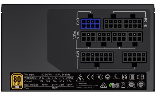 Купить Блок питания GameMax GX-650 Modular  черный  9081308. Характеристики, отзывы и цены в Донецке