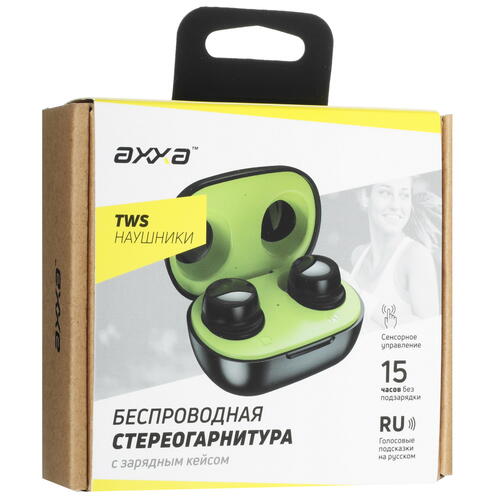 Купить Наушники TWS АХХА AB-02 черный  5090836. Характеристики, отзывы и цены в Донецке