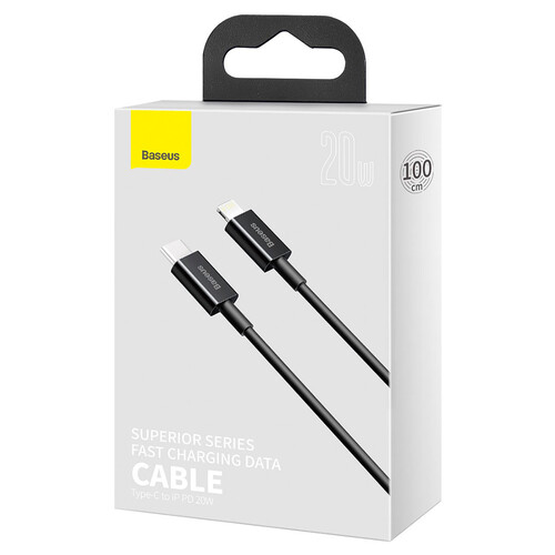 Купить Кабель круглый Baseus Lightning 8-pin - USB Type-C черный 1 м  9260760. Характеристики, отзывы и цены в Донецке