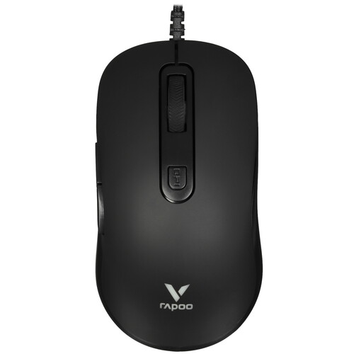 Купить Мышь проводная RAPOO V16RGB  черный  9125990. Характеристики, отзывы и цены в Донецке