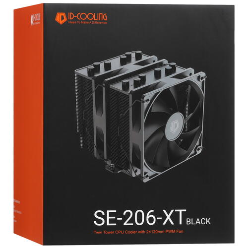 Купить Кулер для процессора ID-COOLING SE-206-XT BLACK  черный  5440754. Характеристики, отзывы и цены в Донецке