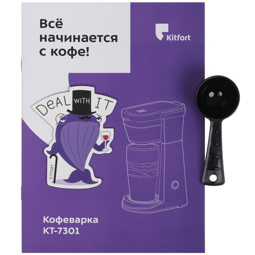Купить Кофеварка капельная Kitfort КТ-7301 синий  9086220. Характеристики, отзывы и цены в Донецке