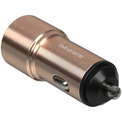 Купить Автомобильное ЗУ Borofone BZ19B золотистый  9237846. Характеристики, отзывы и цены в Донецке