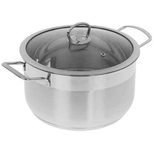Купить Кастрюля Rashel Гретта R-60 6 л 24 см серебристый  9321072. Характеристики, отзывы и цены в Донецке