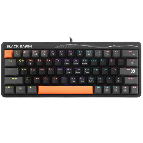 Купить Клавиатура проводная Defender Black Raven GK-417 [45417]  5413472. Характеристики, отзывы и цены в Донецке