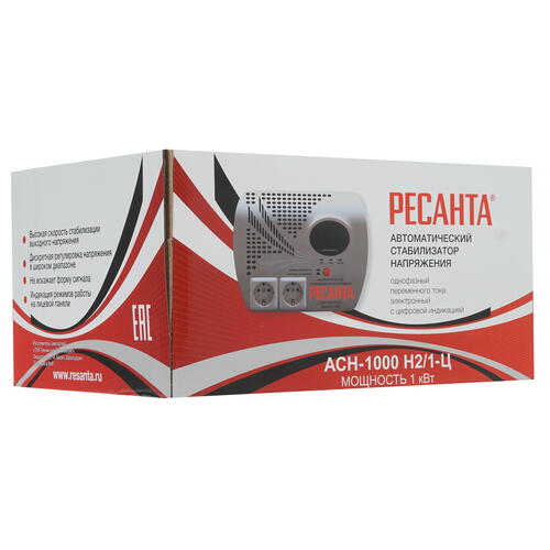 Купить Стабилизатор напряжения Ресанта АСН-1000 Н2/1-Ц  7901337. Характеристики, отзывы и цены в Донецке