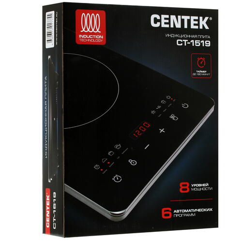 Купить Плита компактная электрическая Centek CT-1519 черный  8190968. Характеристики, отзывы и цены в Донецке