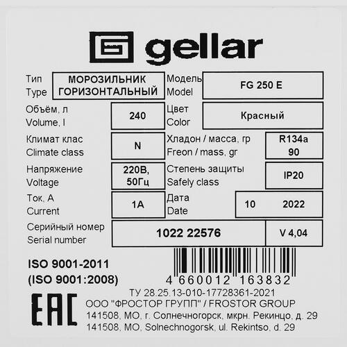 Купить Морозильный ларь Frostor Gellar FG 250 E белый, красный  1109655. Характеристики, отзывы и цены в Донецке