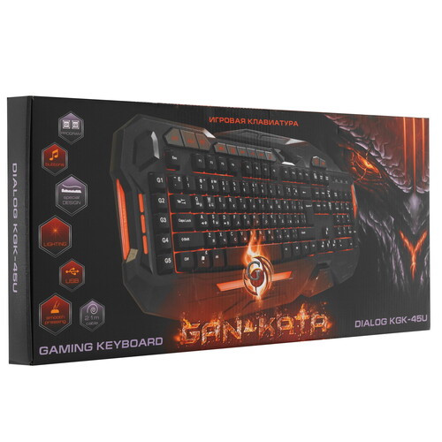 Купить Клавиатура  проводная Dialog Gan-Kata KGK-45U  9983940. Характеристики, отзывы и цены в Донецке